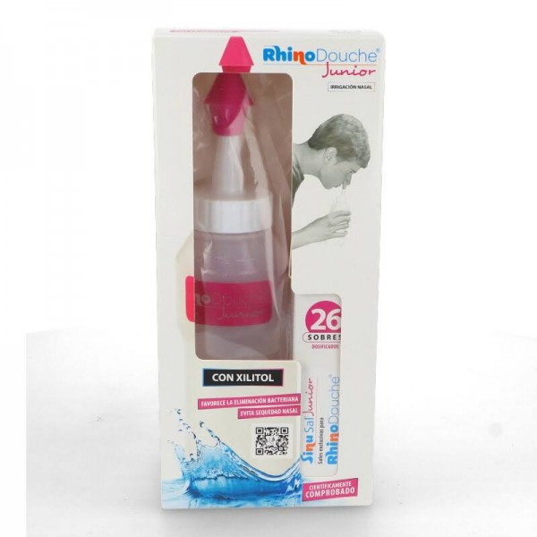rhinodouche junior pack irrigador 250 ml 26 sobres