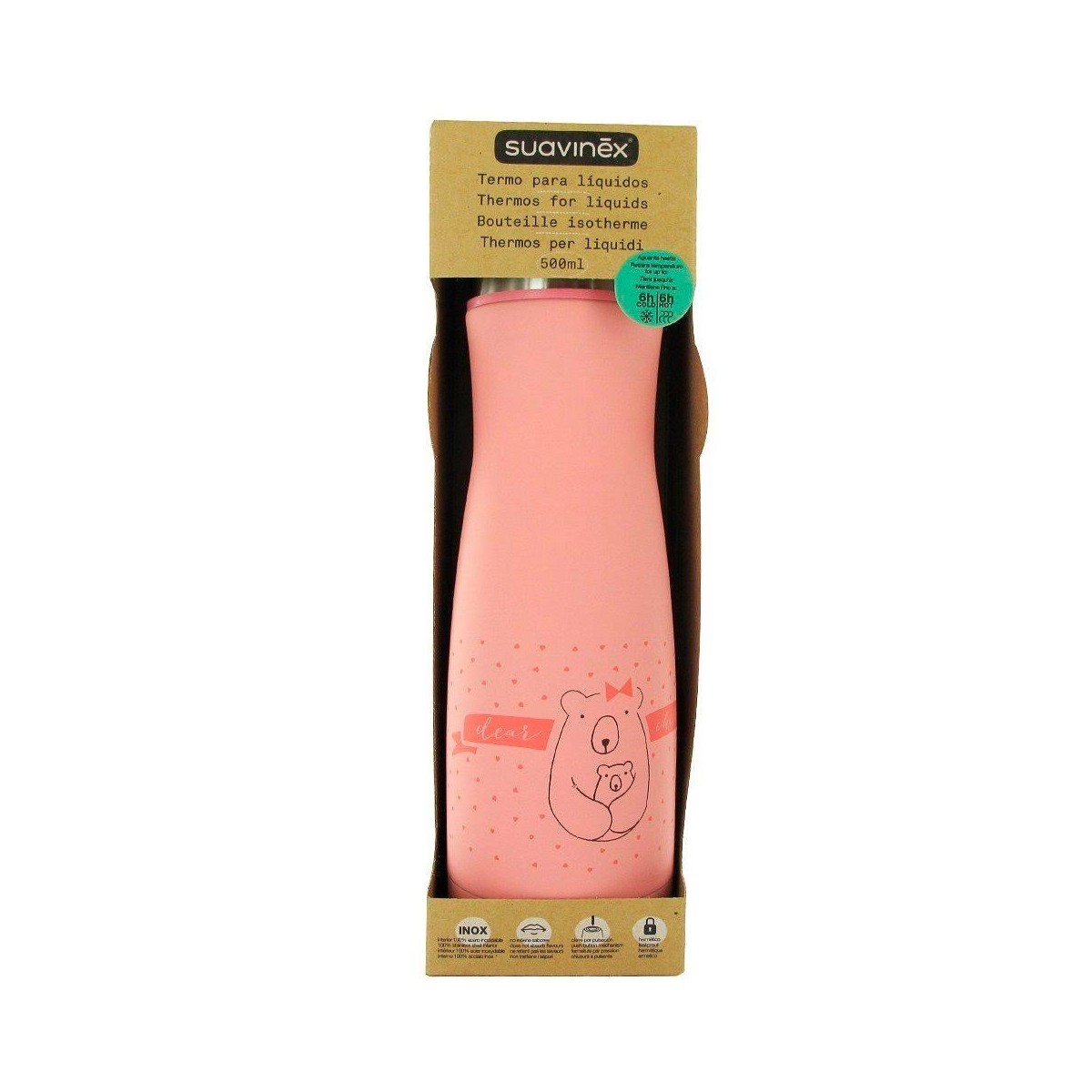 suavinex termo para liquidos rosa 500 ml