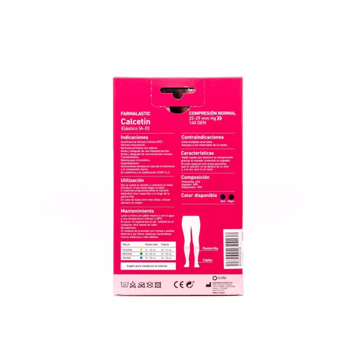 farmalastic calcetin compresion normal negro grande
