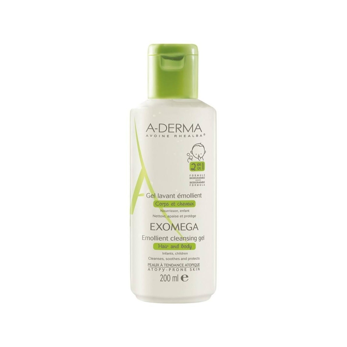 a derma exomega gel limpiador 2 en 1 500 ml