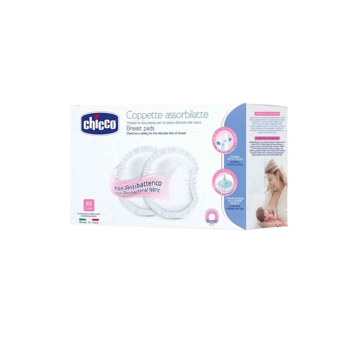 chicco discos absorbentes antibactericos 60