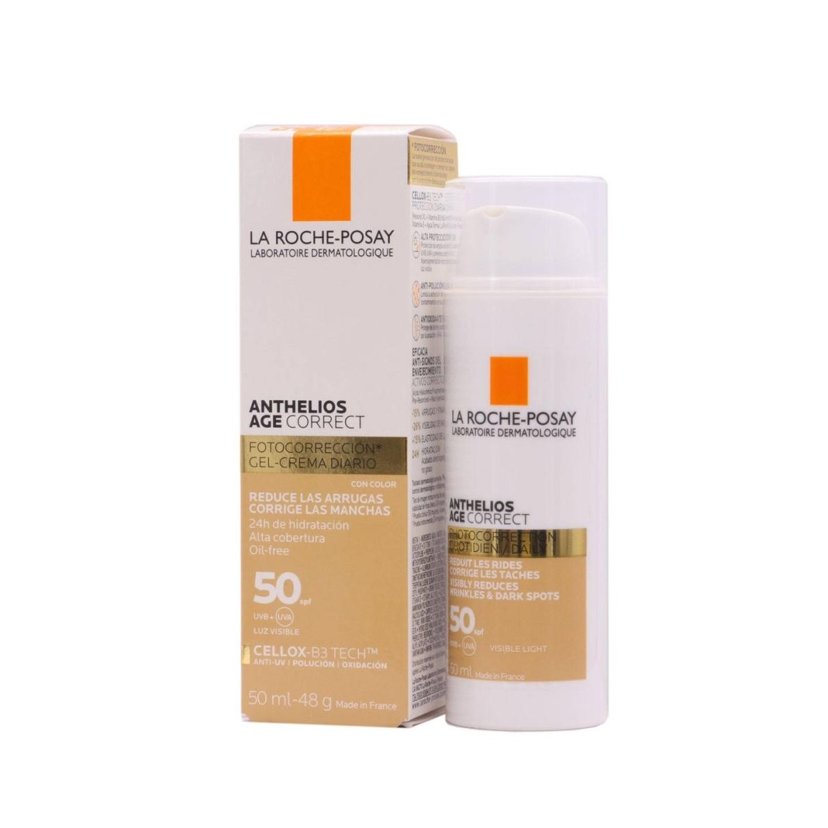 la roche posay anthelios age correct spf50 color 50ml