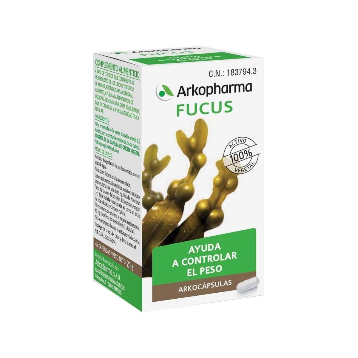 arkopharma fucus 45 capsulas